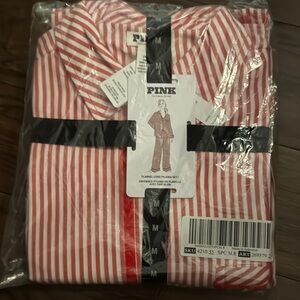 Victoria secret red Striped Pajama Set size medium